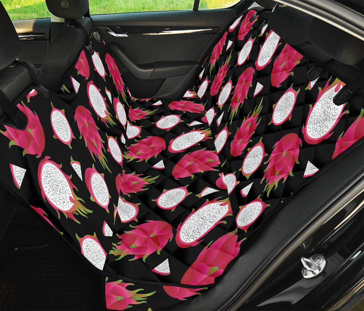 Pitaya Pattern Print Pet Car Back Seat Cover