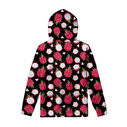 Pitaya Pattern Print Pullover Hoodie