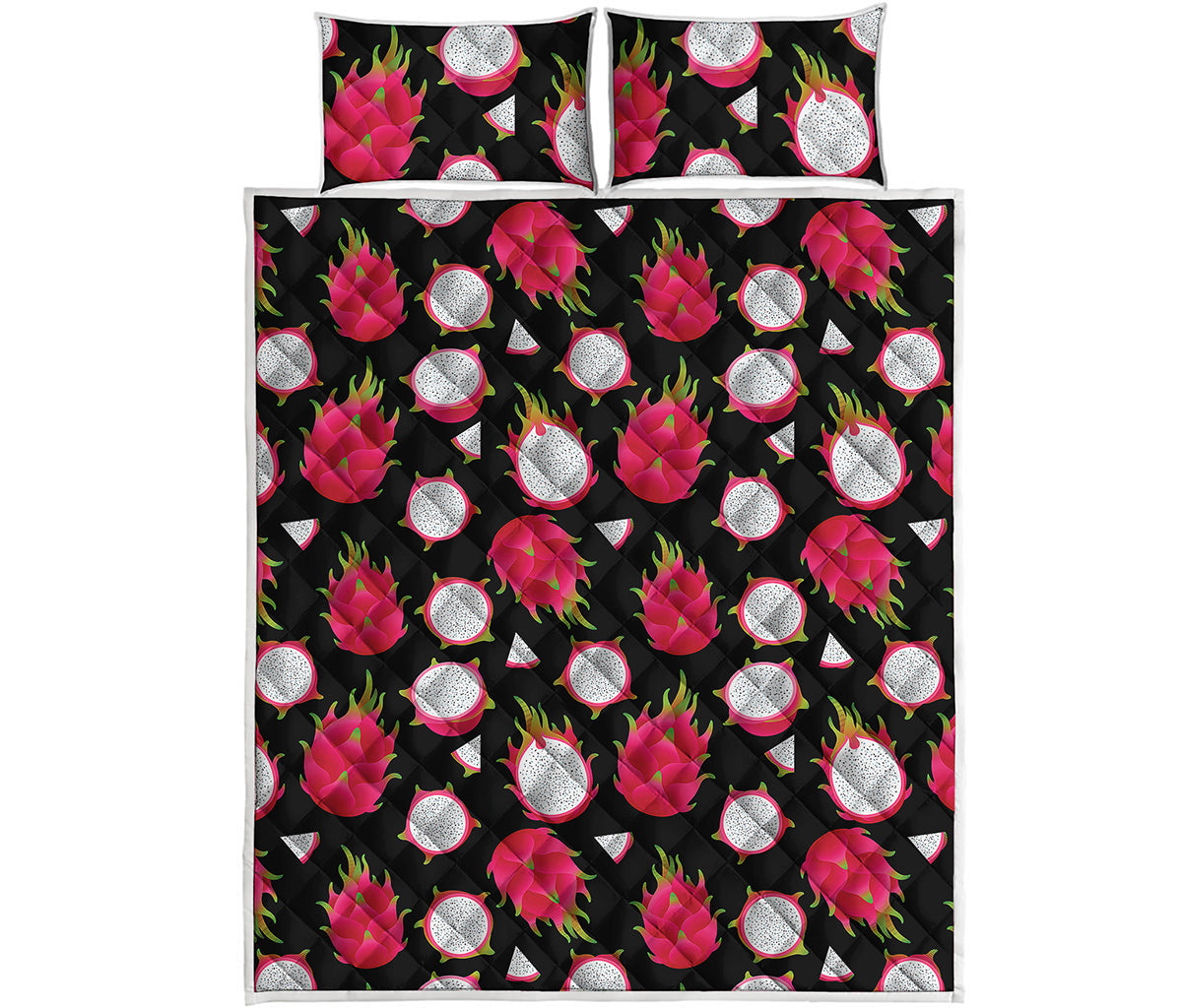 Pitaya Pattern Print Quilt Bed Set