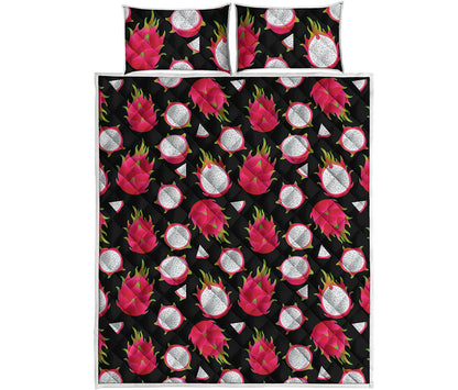 Pitaya Pattern Print Quilt Bed Set