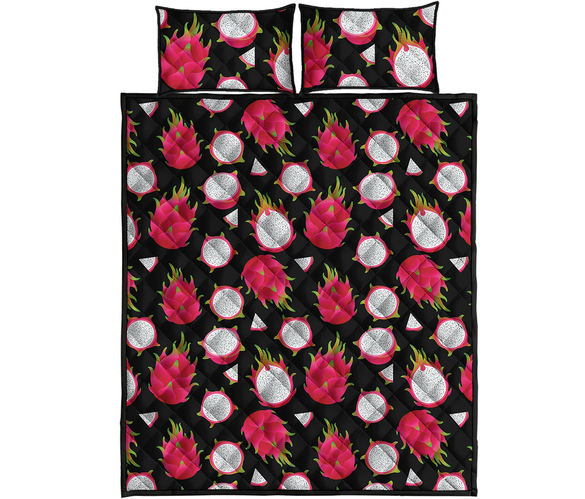 Pitaya Pattern Print Quilt Bed Set