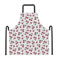Pixel Cherry Pattern Print Apron