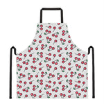 Pixel Cherry Pattern Print Apron
