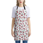Pixel Cherry Pattern Print Apron