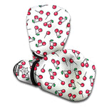 Pixel Cherry Pattern Print Boxing Gloves