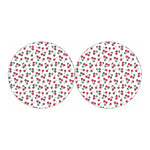 Pixel Cherry Pattern Print Car Coasters