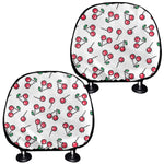 Pixel Cherry Pattern Print Car Headrest Covers