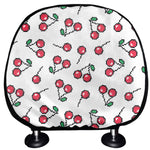 Pixel Cherry Pattern Print Car Headrest Covers