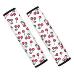 Pixel Cherry Pattern Print Car Seat Belt Covers