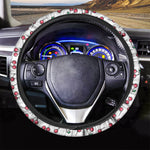 Pixel Cherry Pattern Print Car Steering Wheel Cover