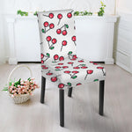 Pixel Cherry Pattern Print Dining Chair Slipcover
