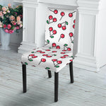 Pixel Cherry Pattern Print Dining Chair Slipcover