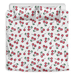 Pixel Cherry Pattern Print Duvet Cover Bedding Set