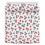 Pixel Cherry Pattern Print Duvet Cover Bedding Set