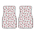 Pixel Cherry Pattern Print Front Car Floor Mats