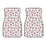 Pixel Cherry Pattern Print Front Car Floor Mats