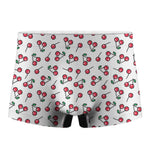 Pixel Cherry Pattern Print Men's Boxer Briefs