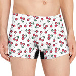 Pixel Cherry Pattern Print Men's Boxer Briefs