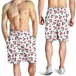 Pixel Cherry Pattern Print Men's Shorts