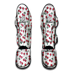 Pixel Cherry Pattern Print Muay Thai Shin Guard