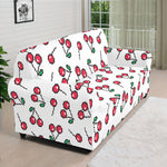 Pixel Cherry Pattern Print Sofa Cover