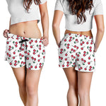 Pixel Cherry Pattern Print Women's Shorts