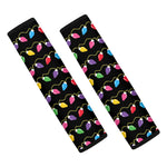 Pixel Christmas Lights Print Car Seat Belt Covers