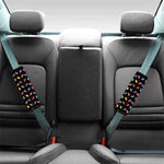 Pixel Christmas Lights Print Car Seat Belt Covers