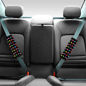 Pixel Christmas Lights Print Car Seat Belt Covers