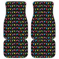 Pixel Christmas Lights Print Front and Back Car Floor Mats