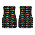 Pixel Christmas Lights Print Front Car Floor Mats