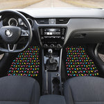 Pixel Christmas Lights Print Front Car Floor Mats