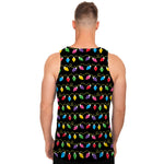Pixel Christmas Lights Print Men's Tank Top