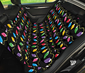 Pixel Christmas Lights Print Pet Car Back Seat Cover