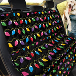 Pixel Christmas Lights Print Pet Car Back Seat Cover