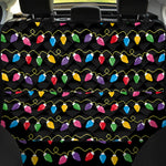 Pixel Christmas Lights Print Pet Car Back Seat Cover