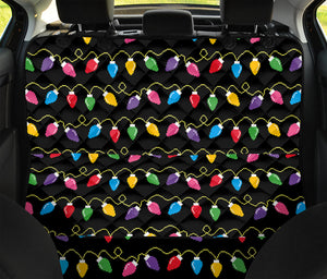 Pixel Christmas Lights Print Pet Car Back Seat Cover