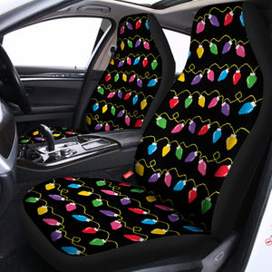 Pixel Christmas Lights Print Universal Fit Car Seat Covers