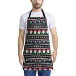 Pixel Christmas Santa Claus Print Apron