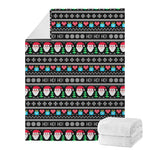 Pixel Christmas Santa Claus Print Blanket