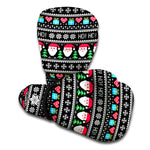 Pixel Christmas Santa Claus Print Boxing Gloves