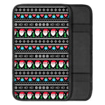 Pixel Christmas Santa Claus Print Car Center Console Cover