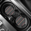 Pixel Christmas Santa Claus Print Car Coasters