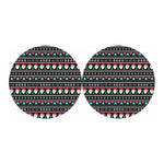 Pixel Christmas Santa Claus Print Car Coasters