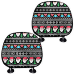 Pixel Christmas Santa Claus Print Car Headrest Covers