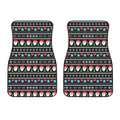 Pixel Christmas Santa Claus Print Front Car Floor Mats