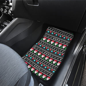 Pixel Christmas Santa Claus Print Front Car Floor Mats