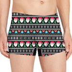 Pixel Christmas Santa Claus Print Men's Boxer Briefs