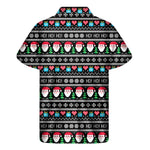 Pixel Christmas Santa Claus Print Men's Short Sleeve Shirt