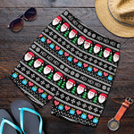 Pixel Christmas Santa Claus Print Men's Shorts